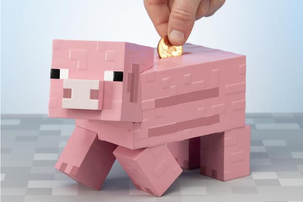 Wohnen & Freizeit Wohnaccessoires Pig Money Bank | Minecraft Spardose