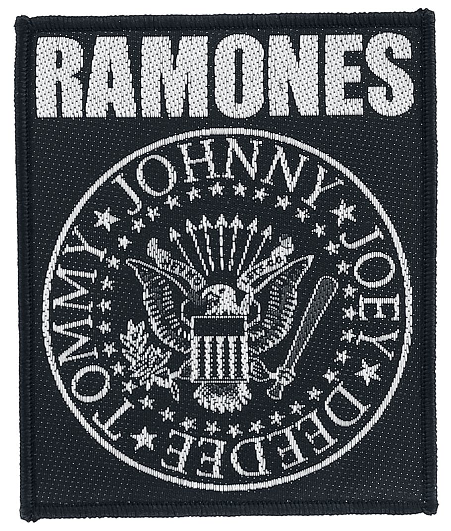 Ramones Classic Seal  Patch  schwarz/weiß