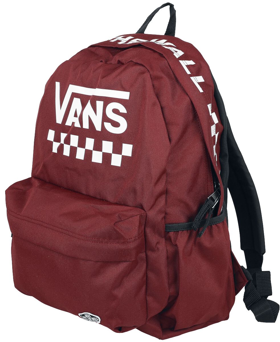 Vans Realm Backpack Rucksack rot schwarz weiß  - Onlineshop EMP