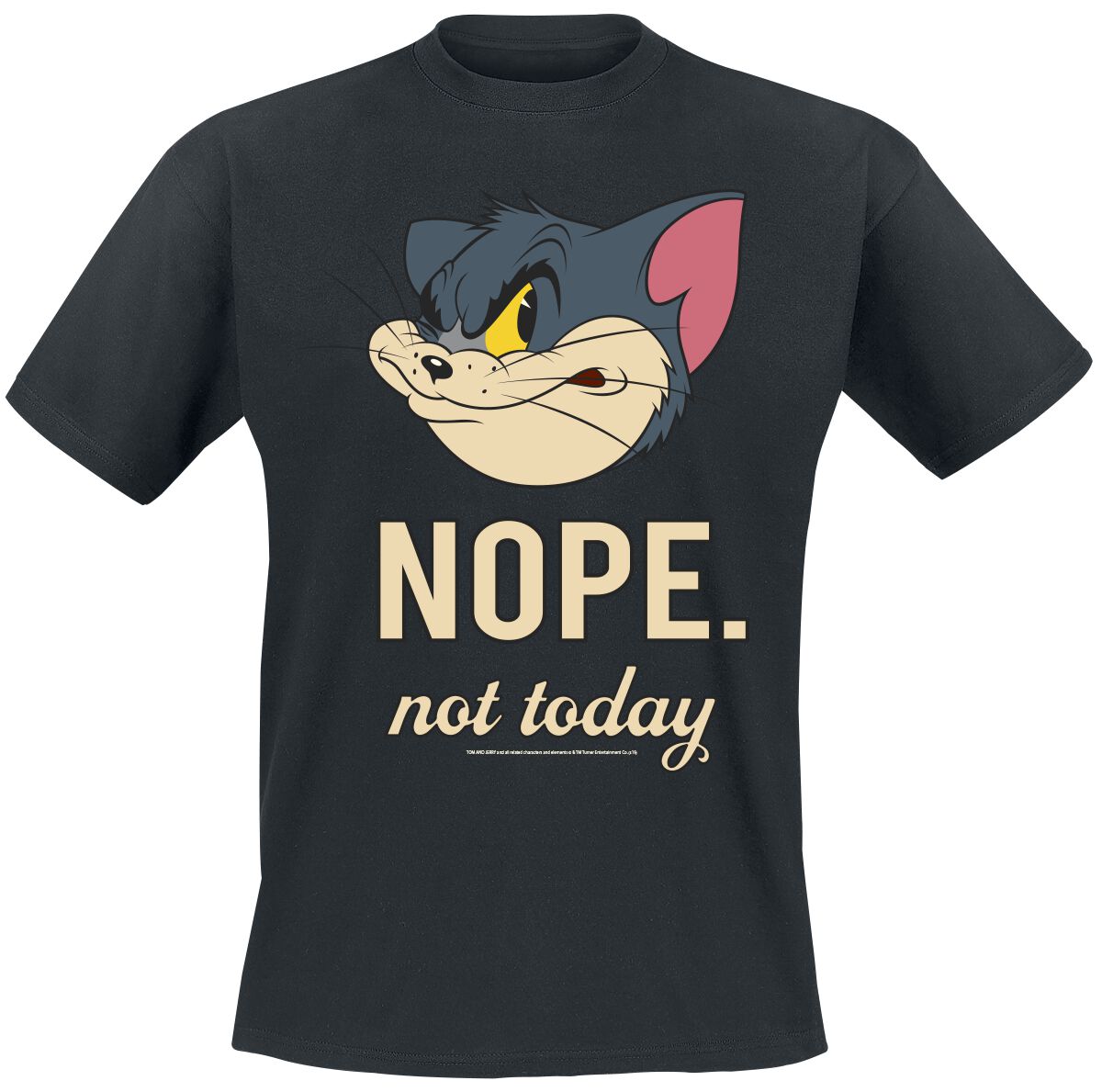 Levně Tom And Jerry Nope Not Today Tričko černá