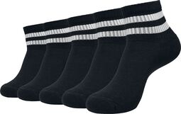 Sporty Half Cuff Logo Socks 5-Pack, Urban Classics, Socken