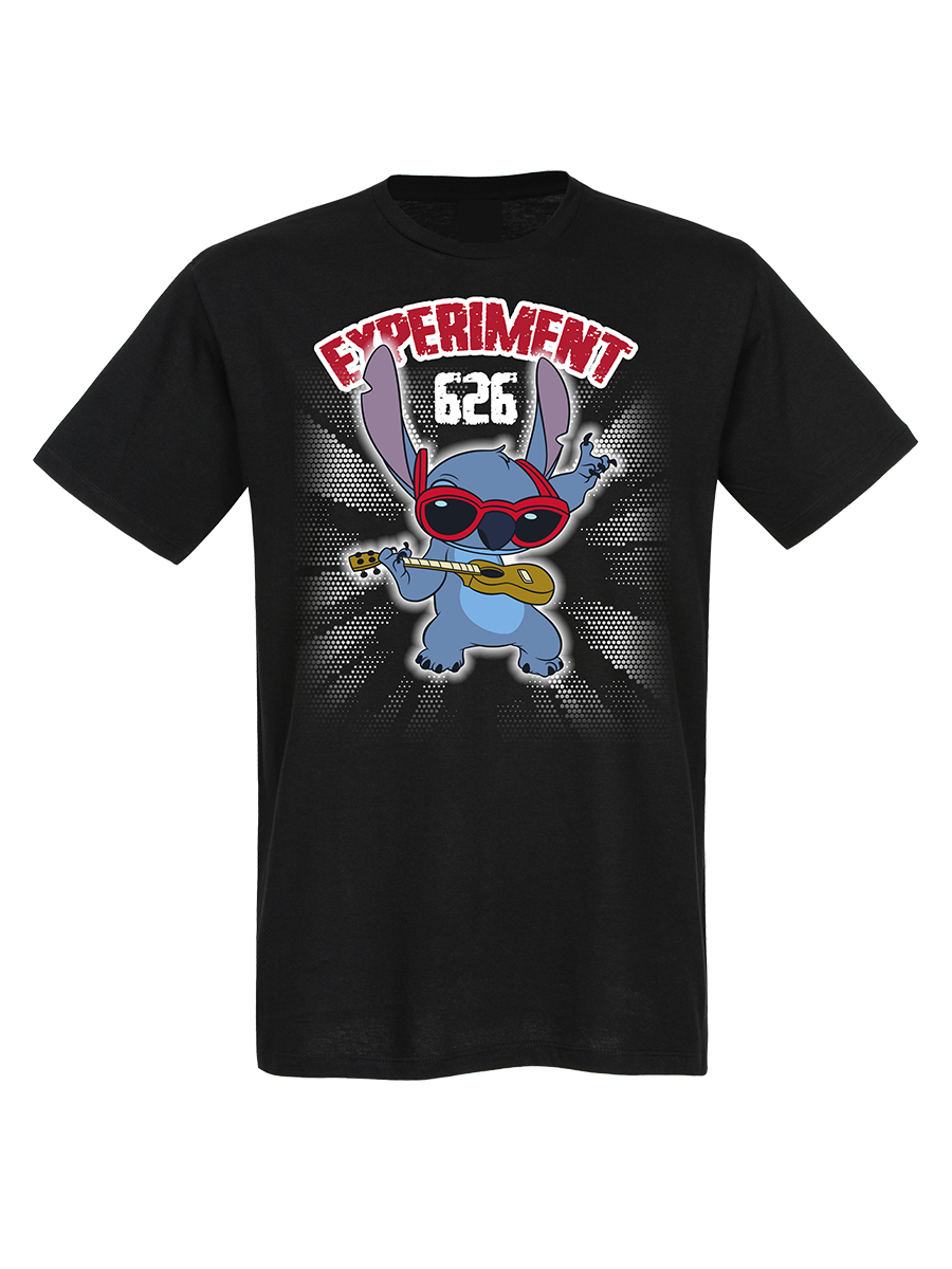 Lilo & Stitch - Stitch - Rockstar - T-Shirt - schwarz