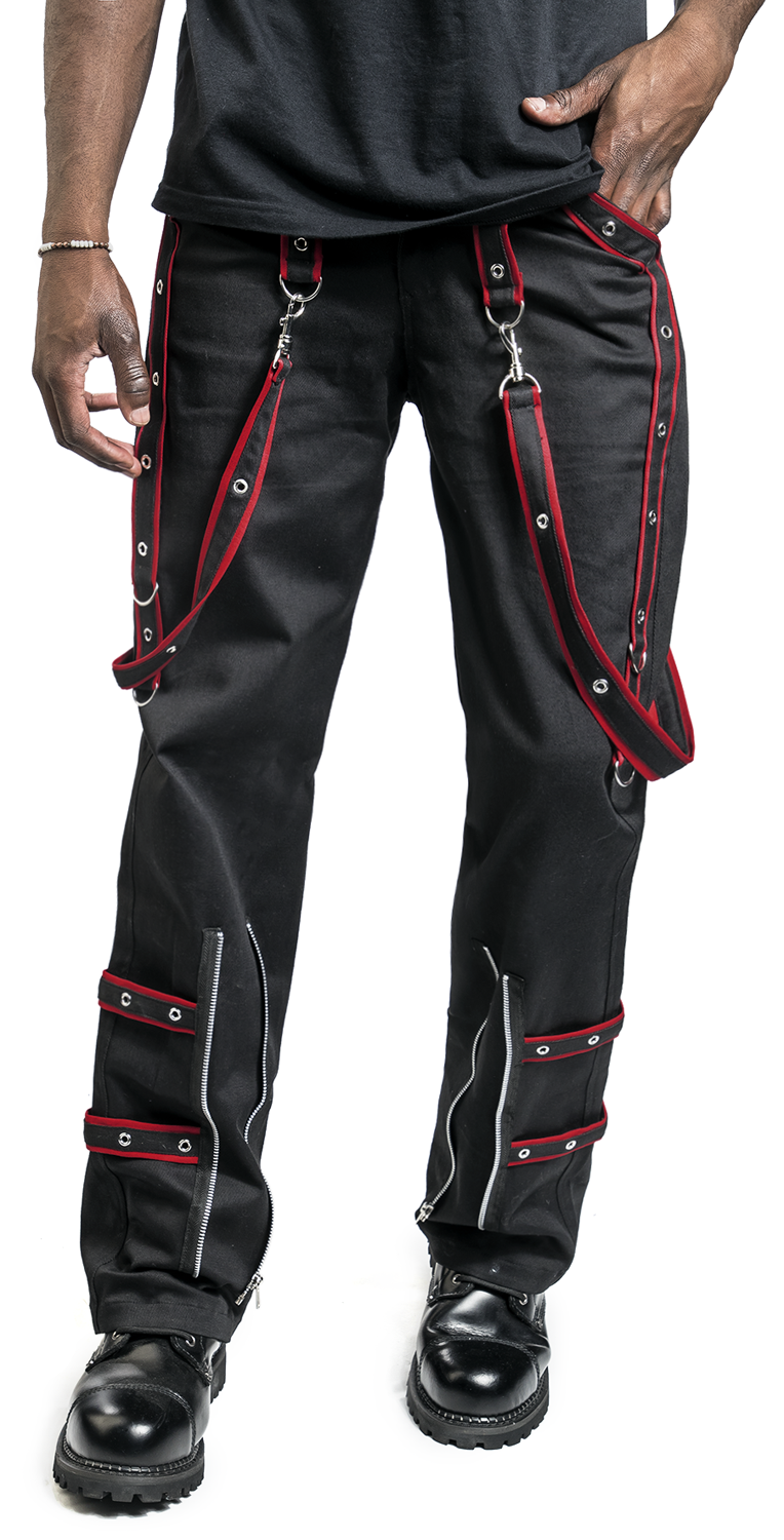 Poizen Industries Blade Pants Red Stoffhose schwarz rot