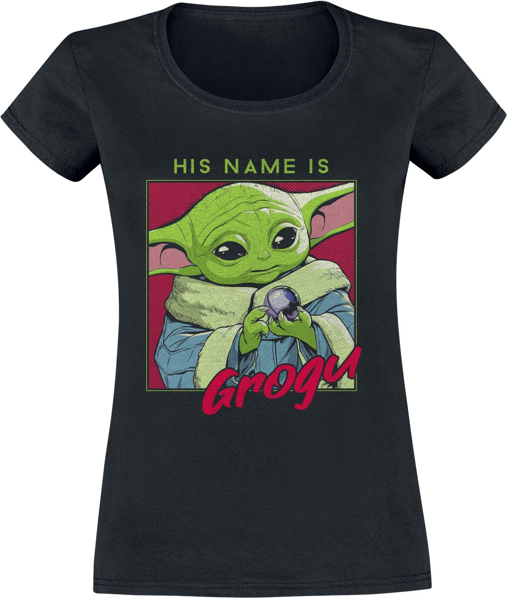 Star Wars The Mandalorian – his name is grogu – Grogu T-Shirt schwarz Star Wars The Mandalorian – his name is grogu – Grogu T-Shirt schwarz