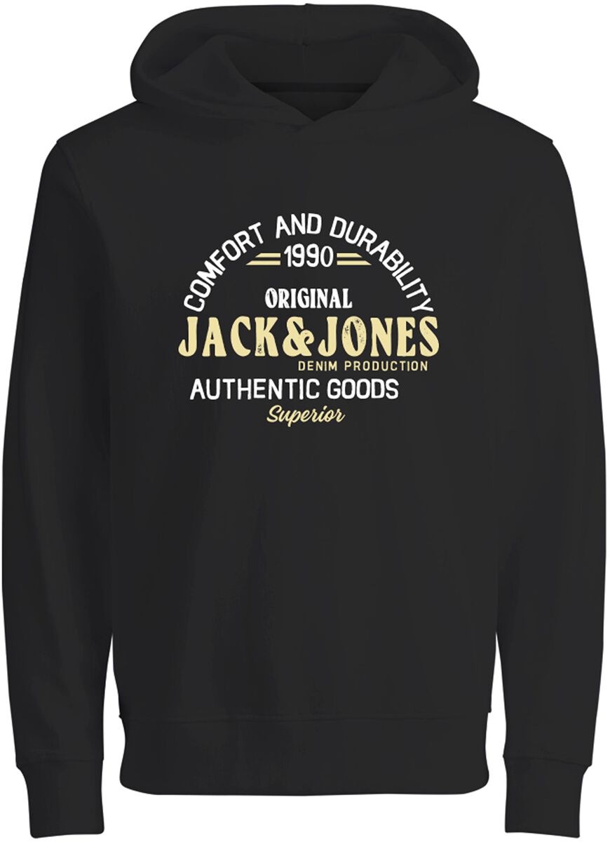 Jack & Jones Junior Kapuzenpullover - JJMinds Sweat Hood JNR - 140 bis 176 - für Jungen - Größe 164 - schwarz