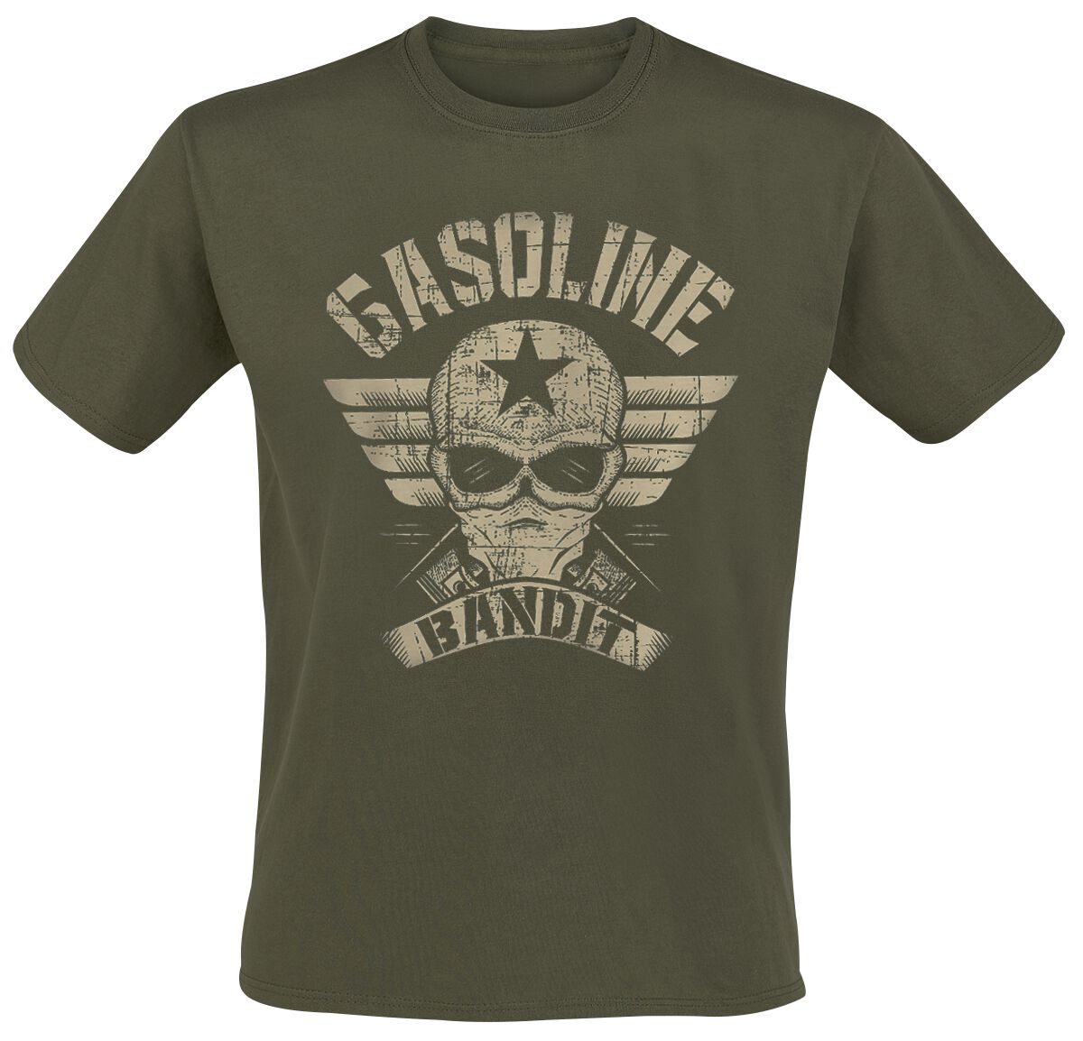 Classic Logo T-Shirt oliv von Gasoline Bandit