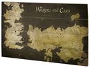 Westeros and Essos Antique Map, Game Of Thrones, Gerahmtes Bild
