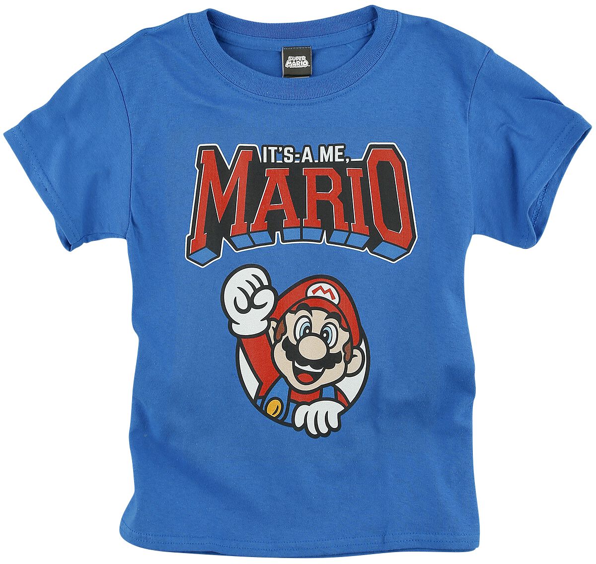 Kids It's A Me Mario T-Shirt blau von Super Mario