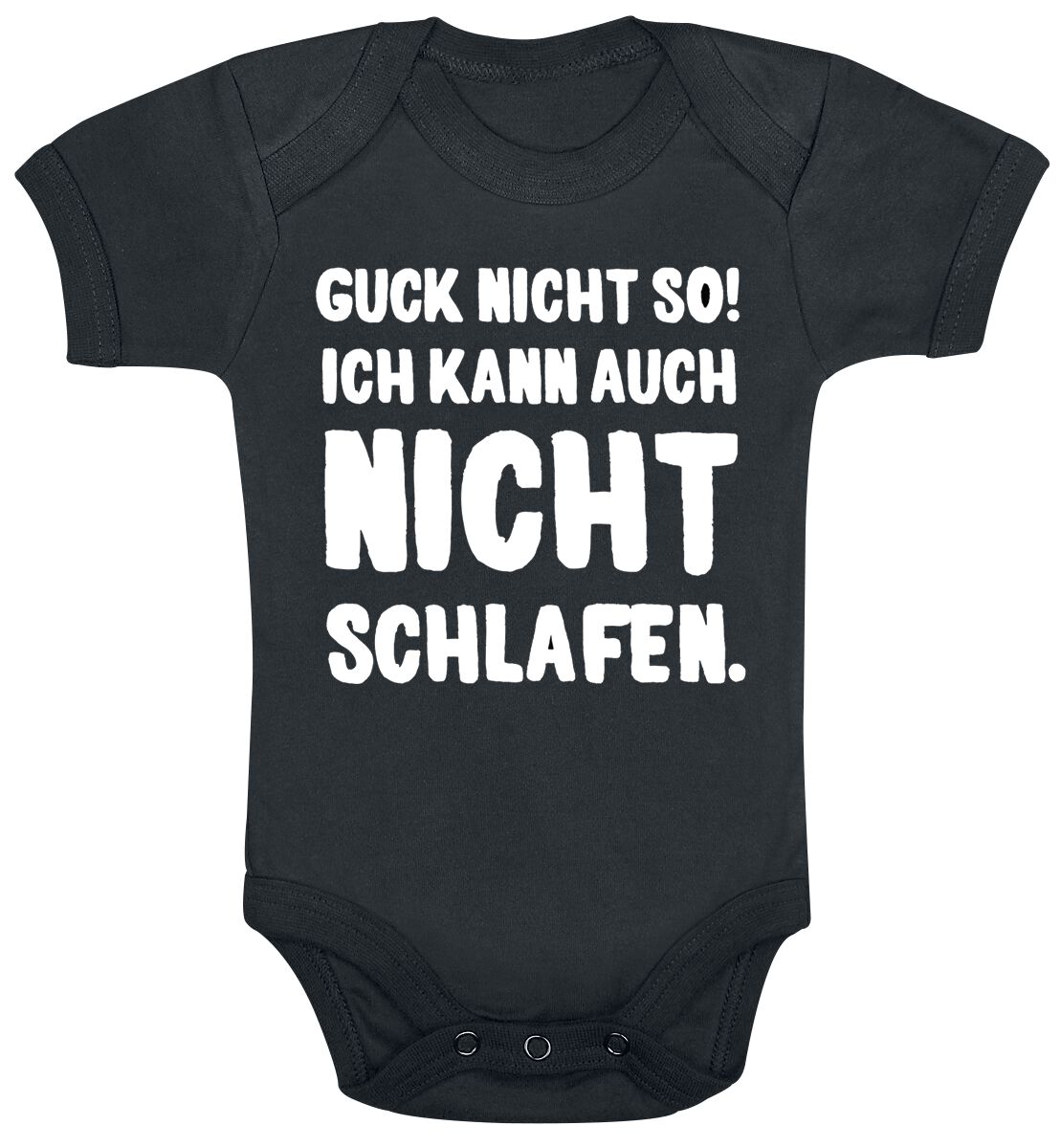 Sprüche Body für Kleinkinder – Guck nicht so! Ich kann auch nicht schlafen – für Mädchen & Jungen – schwarz Sprüche Body für Kleinkinder – Guck nicht so! Ich kann auch nicht schlafen – für Mädchen & Jungen – schwarz