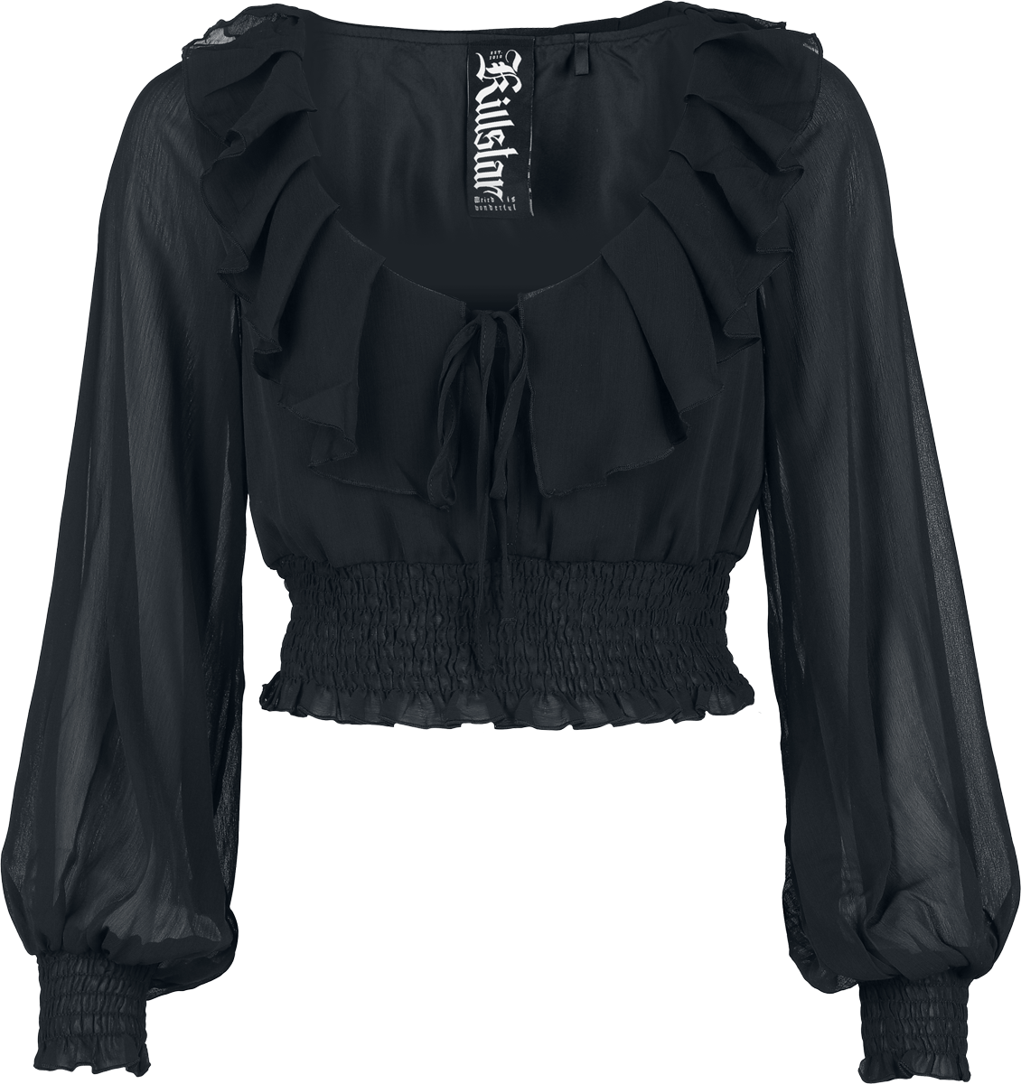 Blus Gothic av Killstar - Forest Fable - Duskwillow Blouse - Dam - svart