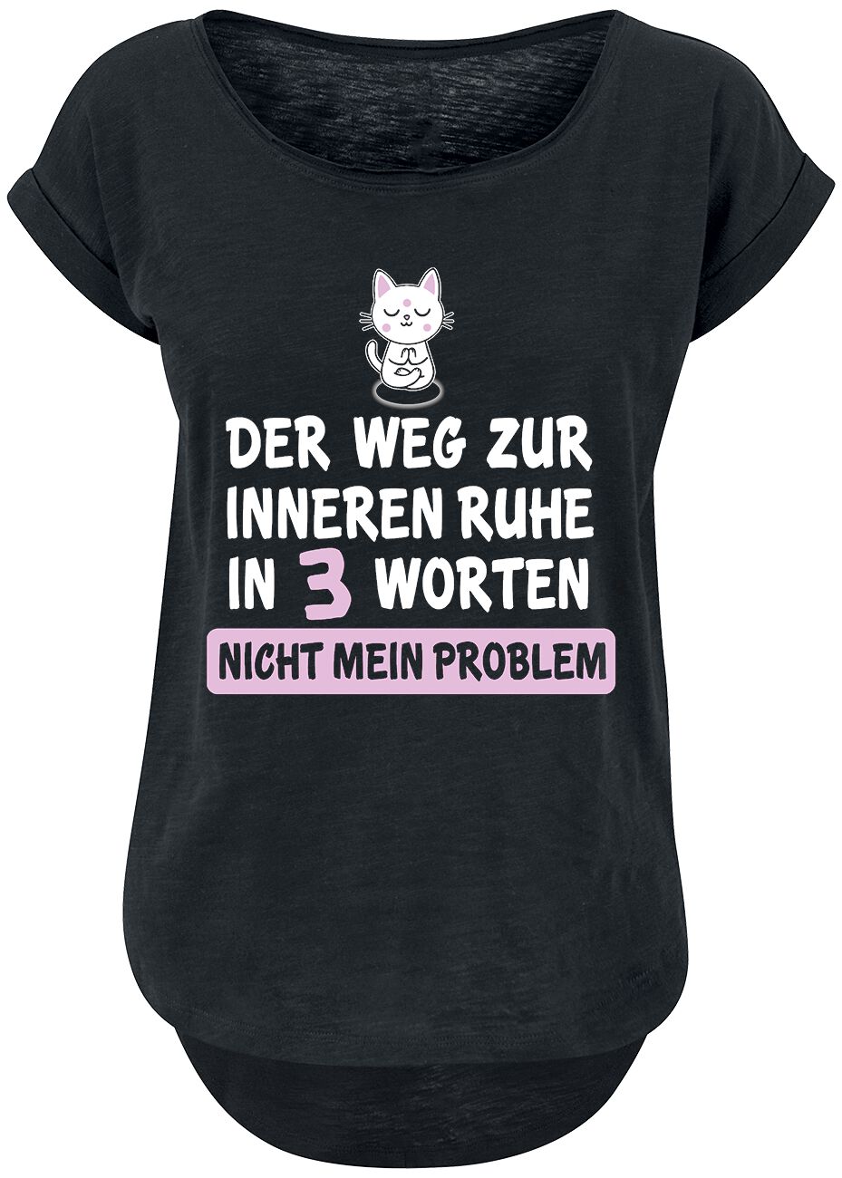 Sprüche T-Shirt - Nicht mein Problem - XS bis XL - für Damen - Größe L - schwarz