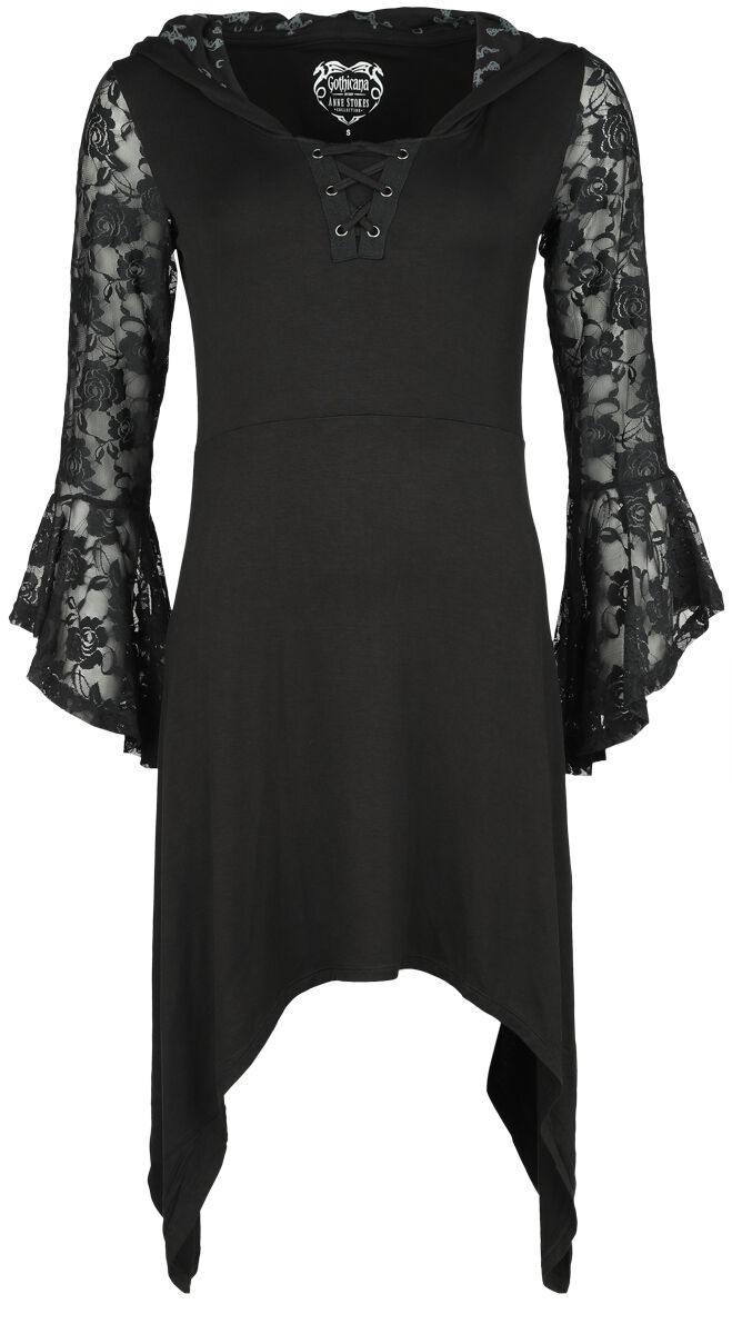 Image of Miniabito Gothic di Gothicana by EMP - Gothicana X Anne Stokes dress - S a XL - Donna - nero
