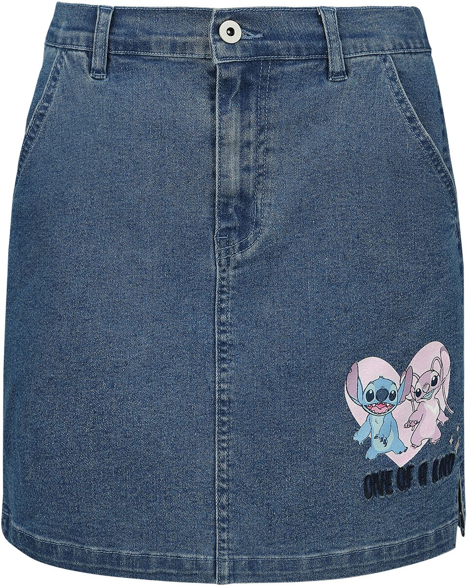 Lilo & Stitch - Disney Kurzer Rock - Lilo & Angel - S bis XXL - für Damen - Größe L - denim/blau  - EMP exklusives Merchandise!
