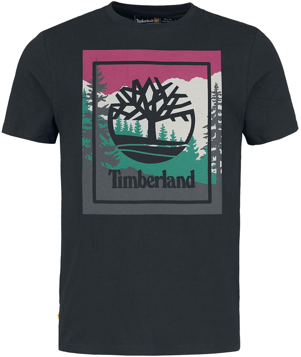 Timberland T-Shirt - Outdoor Inspired Graphic Tee - S bis L - für Männer - Größe L - schwarz