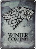 Haus Stark - Winter Is Coming, Game Of Thrones, Blechschilder