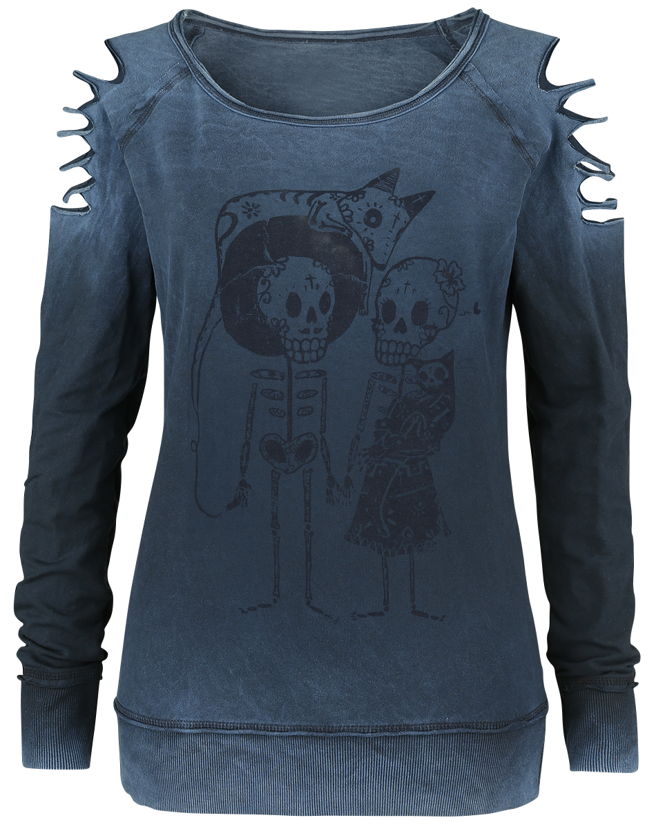 Outer Vision - Gills Skeleton Freinds - Girls sweatshirt - navy image