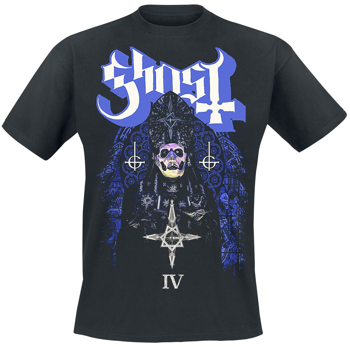 Ghost T-Shirt - Stained Glass IV - S bis 4XL - für Männer - Größe M - schwarz  - Lizenziertes Merchandise!