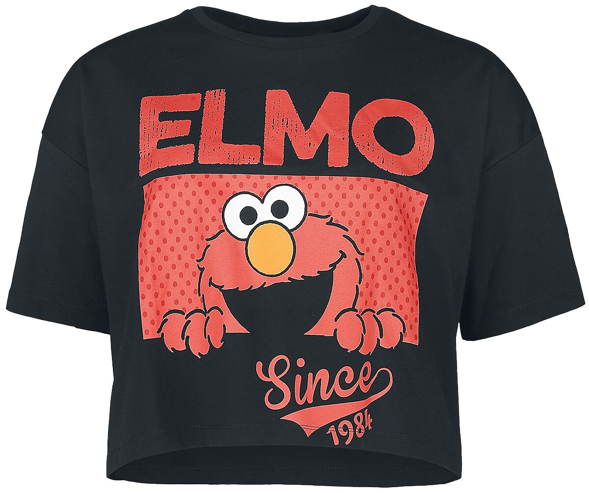 T-Shirt Manches courtes de Sesame Street - Elmo - S à 3XL - pour Femme - noir