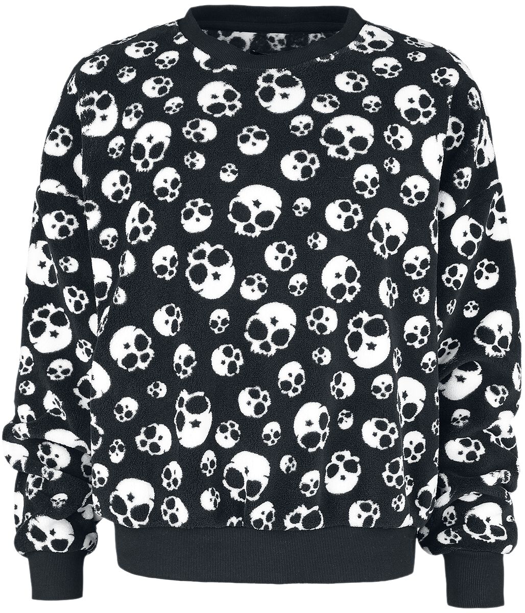 Full Volume by EMP Jumper with all-over skull print Sweatshirt black