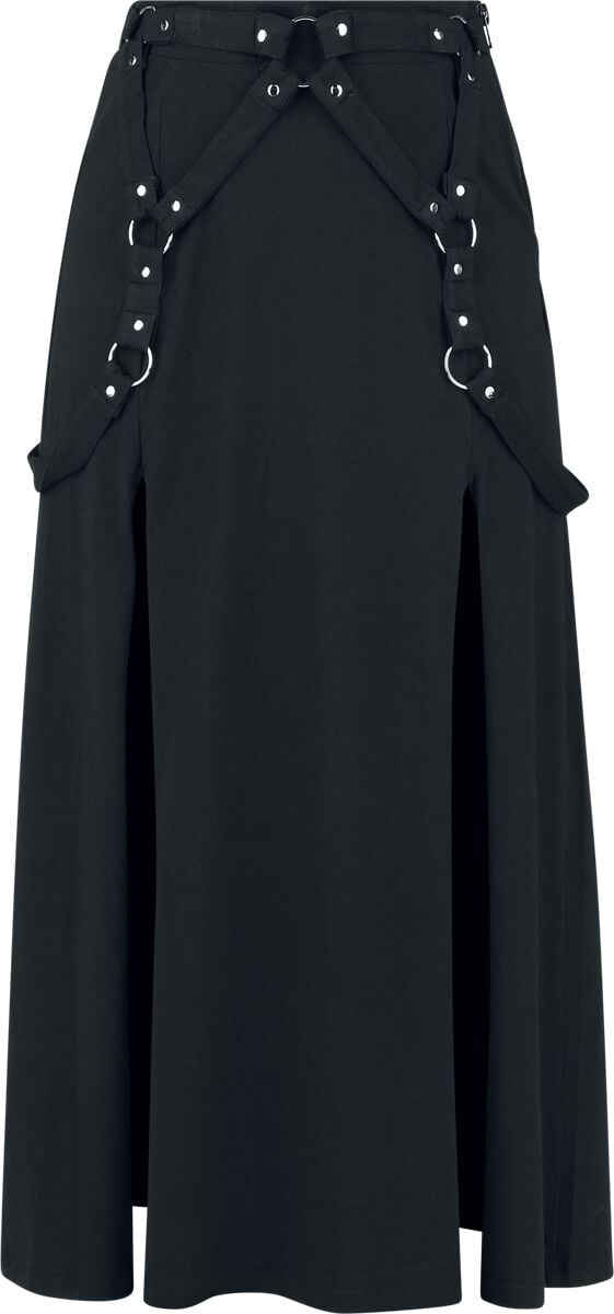 Poizen Industries Amaranth Maxi Skirt Langer Rock schwarz in L