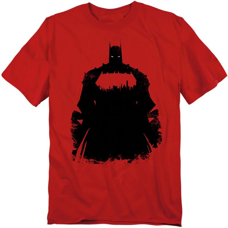 Batman - DC Comics T-Shirt - Batman Absolute Red Silhouette - M bis 5XL - für Männer - Größe L - rot  - Lizenzierter Fanartikel