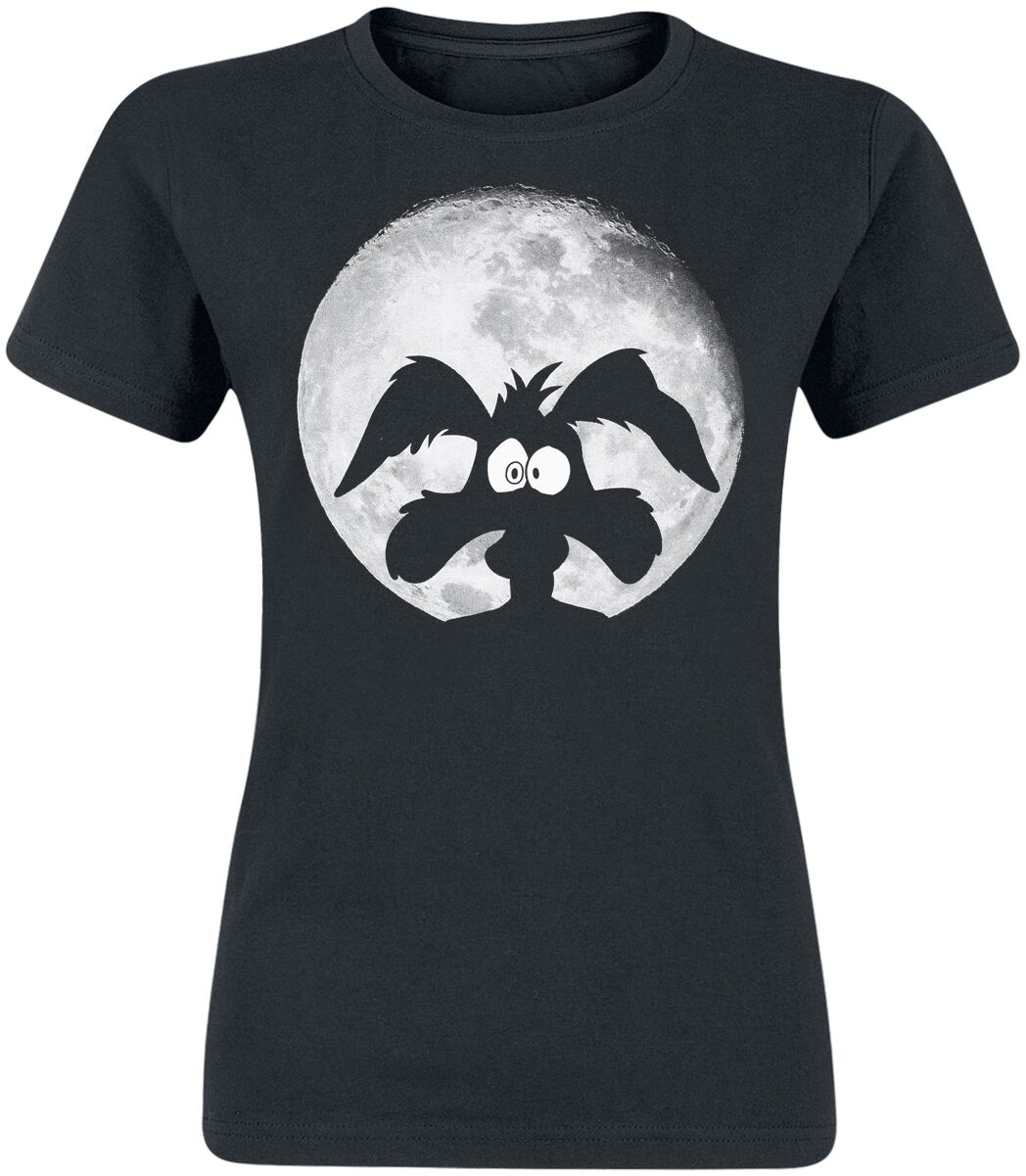 Looney Tunes Coyote - Moonlight T-Shirt schwarz in M