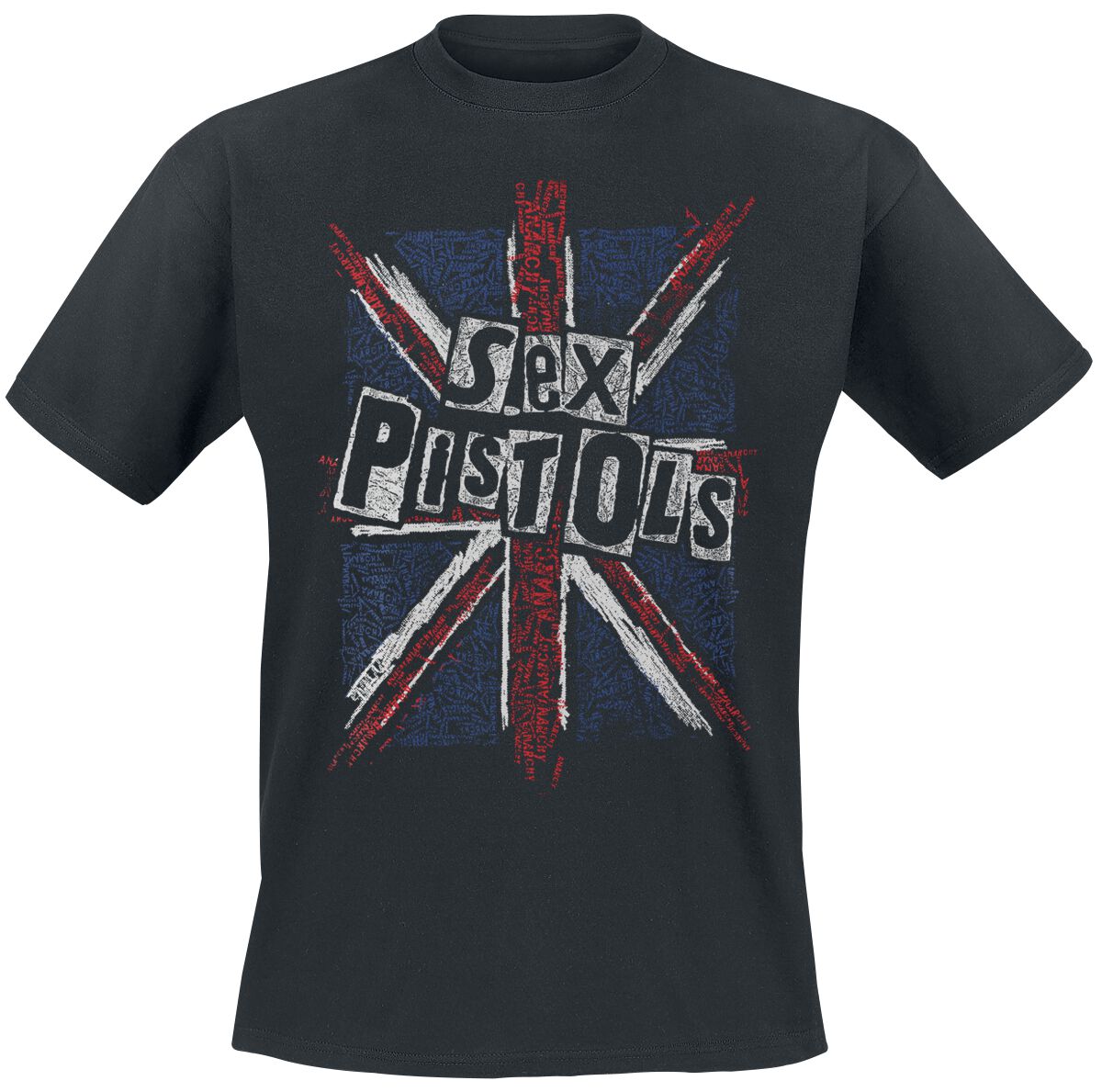 Sex Pistols T-Shirt - Union Jack - M bis XXL - für Männer - Größe L - schwarz  - Lizenziertes Merchandise!