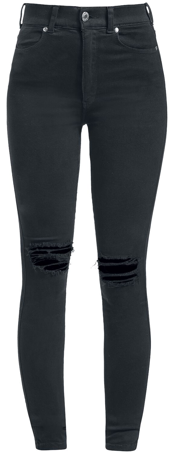 Dr. Denim Jeans Moxy Ripped Knees XS bis L für Damen Größe M schwarz  - Onlineshop EMP