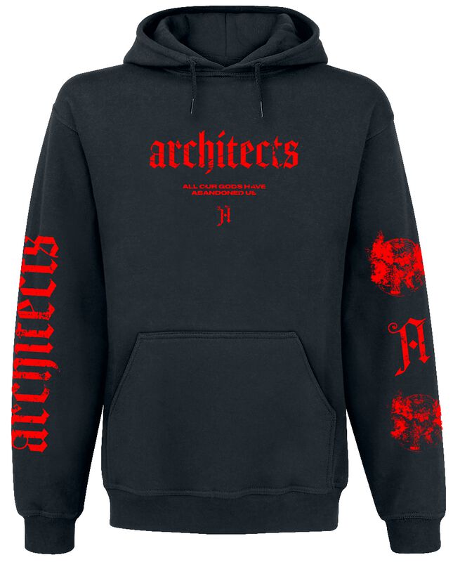 Architects Trui met capuchon - Deathwish Red - S tot 5XL - voor Mannen - zwart