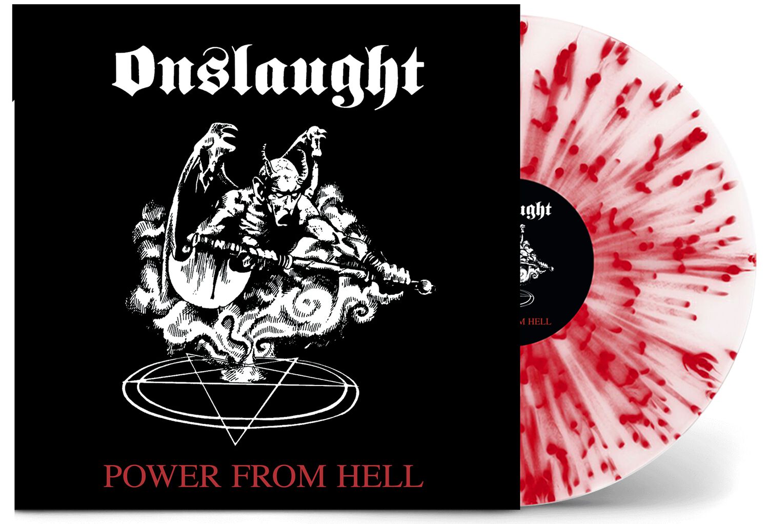 Image of Onslaught Power from hell LP splattered