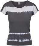 Ladies Striped Tie Dye Tee, Urban Classics, T-Shirt