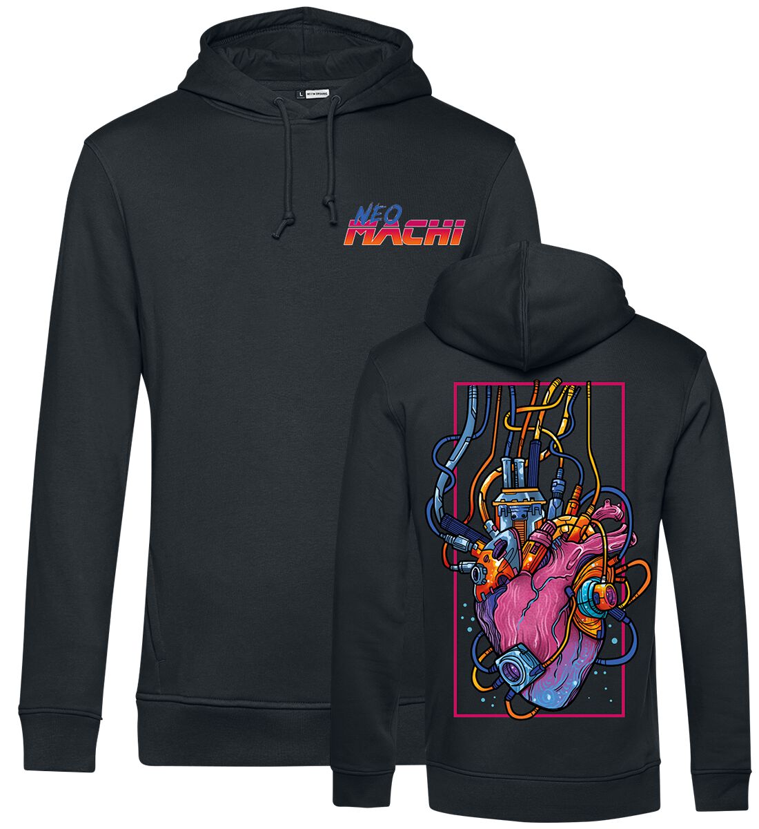 NEOMACHI SAIBAHATO Kapuzenpullover schwarz NEOMACHI SAIBAHATO Kapuzenpullover schwarz