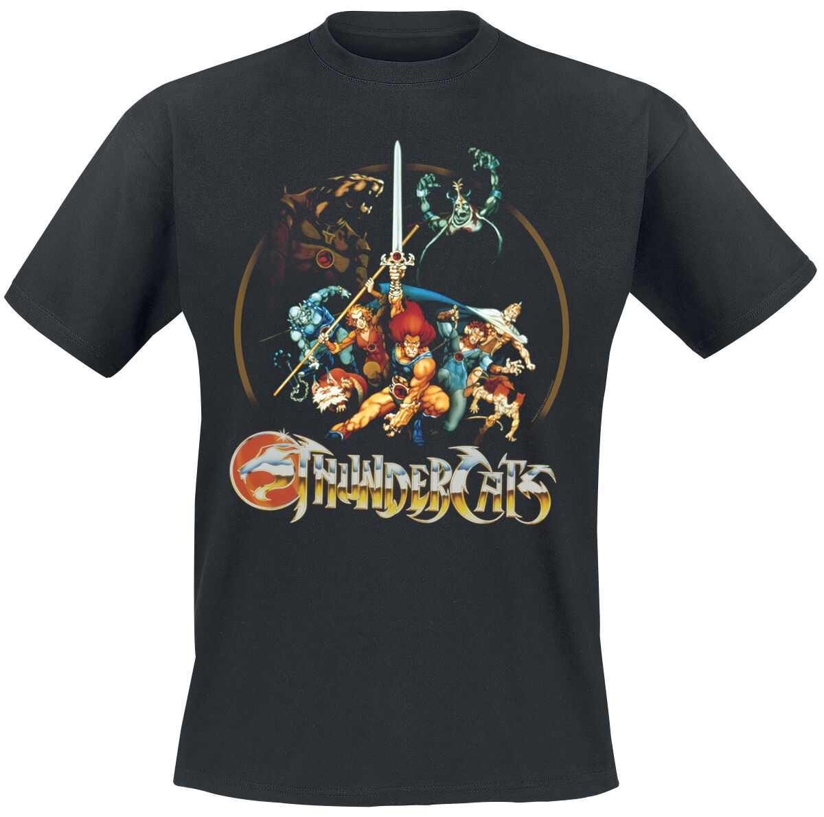 Thundercats Circle Group Shot Logo T-Shirt schwarz Thundercats Circle Group Shot Logo T-Shirt schwarz