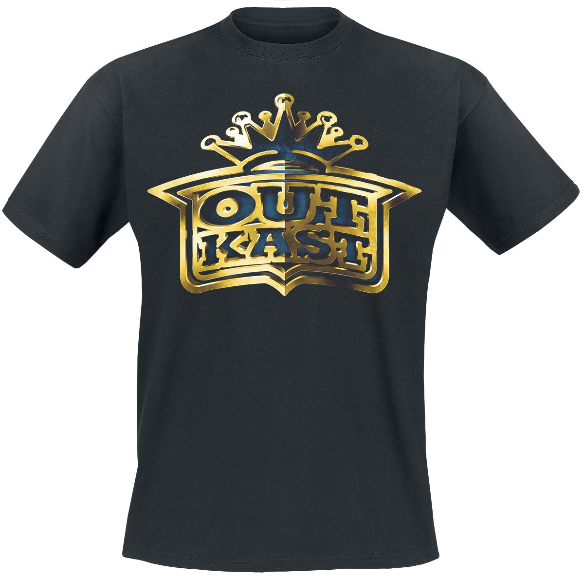 OutKast Gold Logo T-Shirt schwarz in L