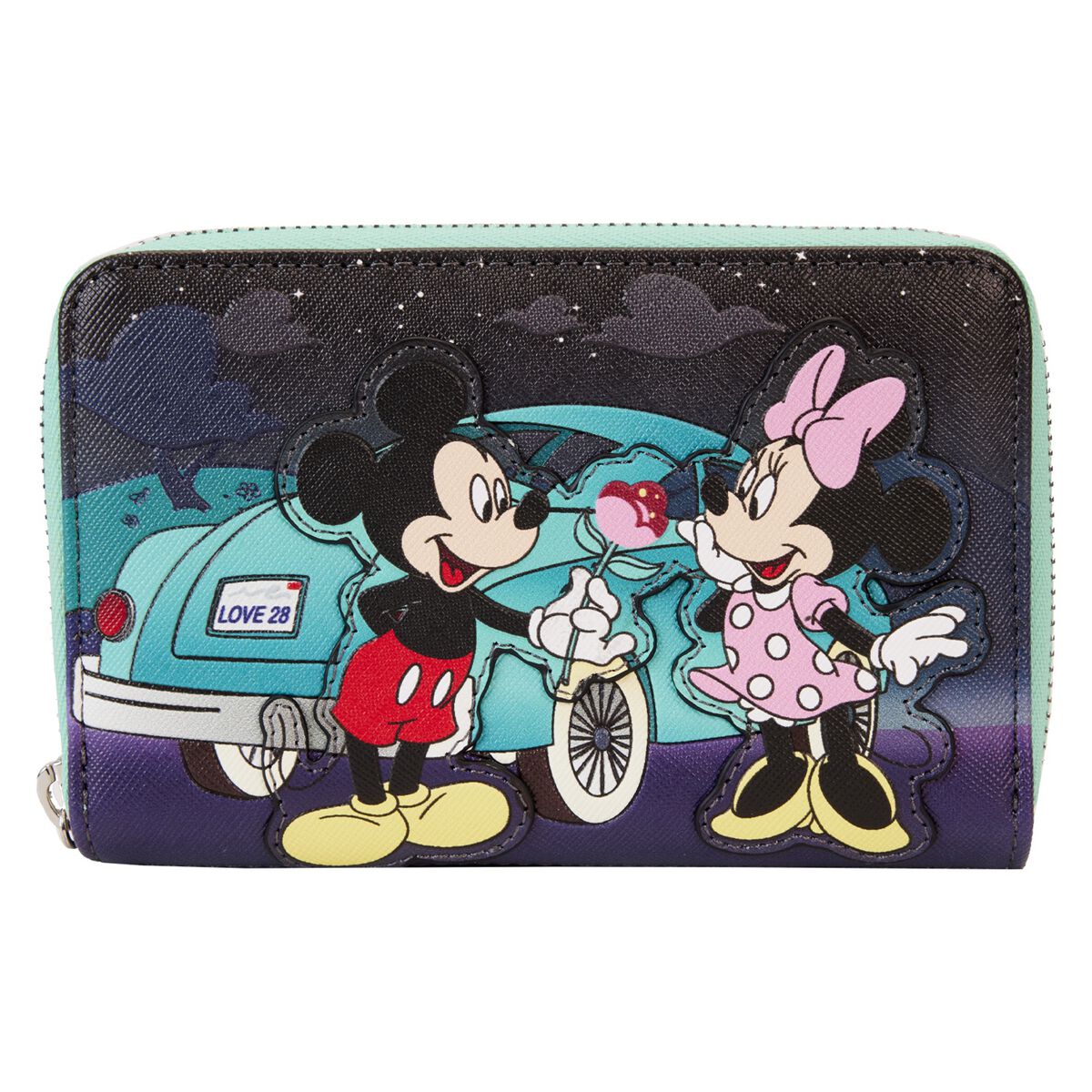 Levně Mickey & Minnie Mouse Loungefly - Micky & Minnie Date Night Drive-In Peněženka vícebarevný