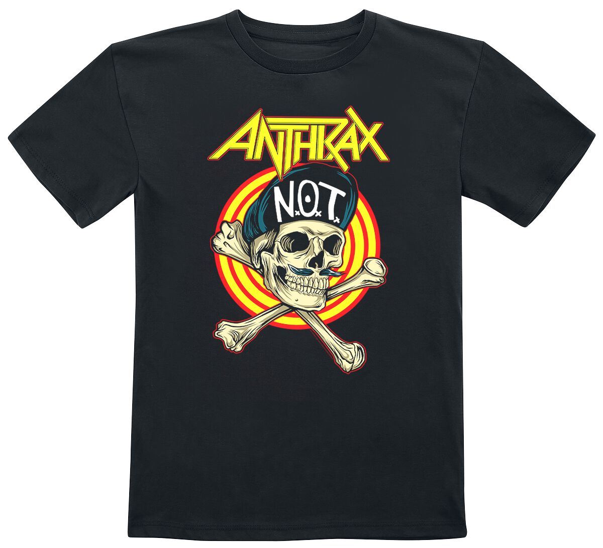Image of Anthrax Kids - N.O.T. Man Skull Kinder-Shirt schwarz