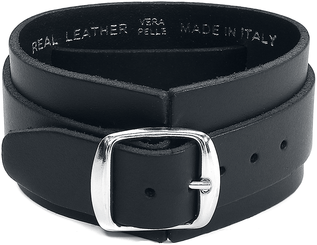 Alchemy Gothic Ace Of Dead Spades Lederarmband schwarz silberfarben