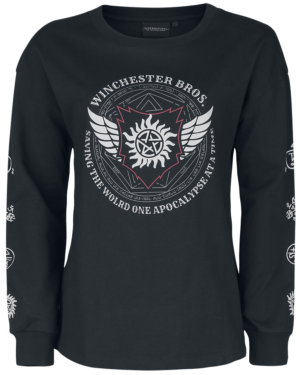 Supernatural Saving the World Schlafanzug schwarz