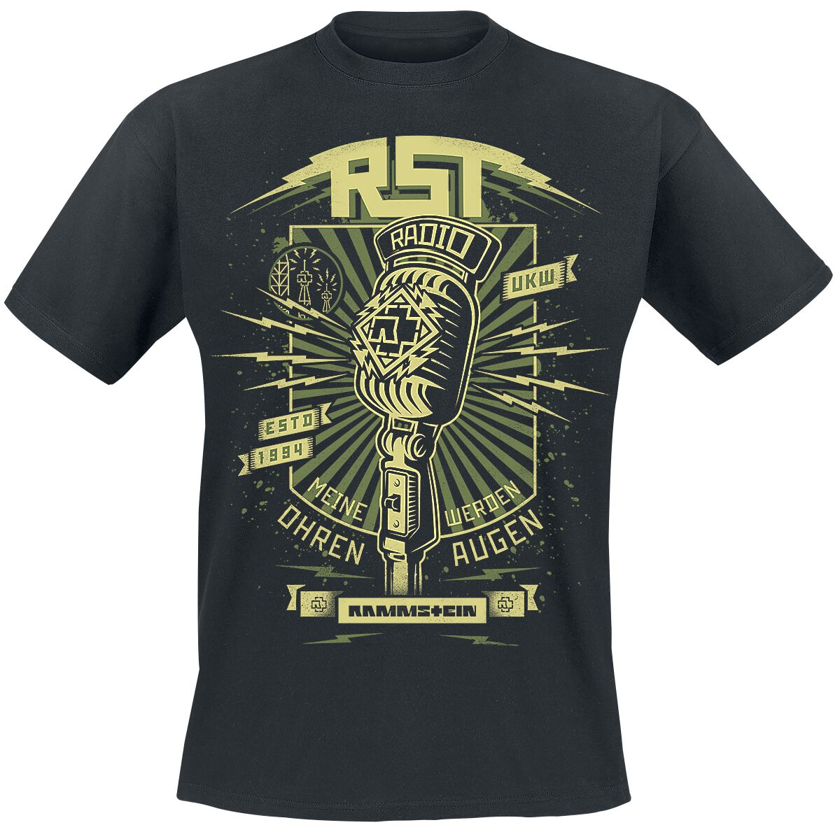 Rammstein T-Shirt - Radio - S bis 5XL - für Männer - Größe XXL - schwarz  - Lizenziertes Merchandise!