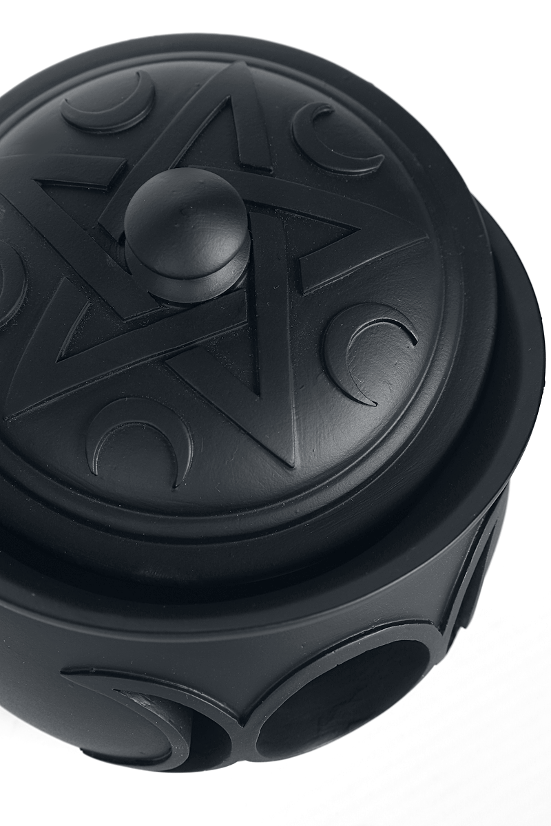 Alchemy England Hexenkessel mit Mondmuster Aufbewahrungsbox schwarz