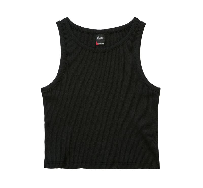 Top Di Brandit - Women Tanktop Ela, Rip Cropped - S A Xxl - Donna - Nero