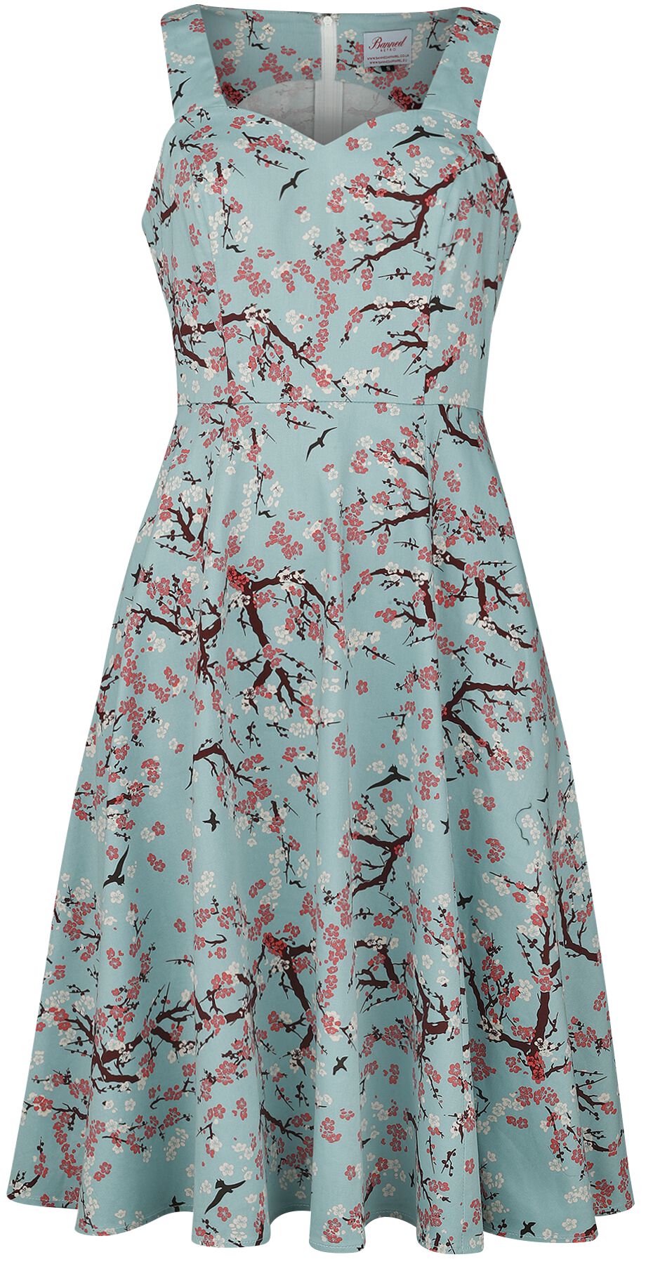 Flower Scent Fit & Flare Dress Mittellanges Kleid multicolor von Banned Retro
