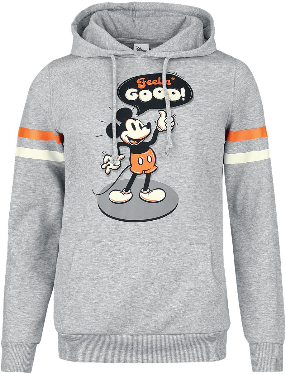Levně Mickey & Minnie Mouse Feeling Good Dámská mikina s kapucí šedá