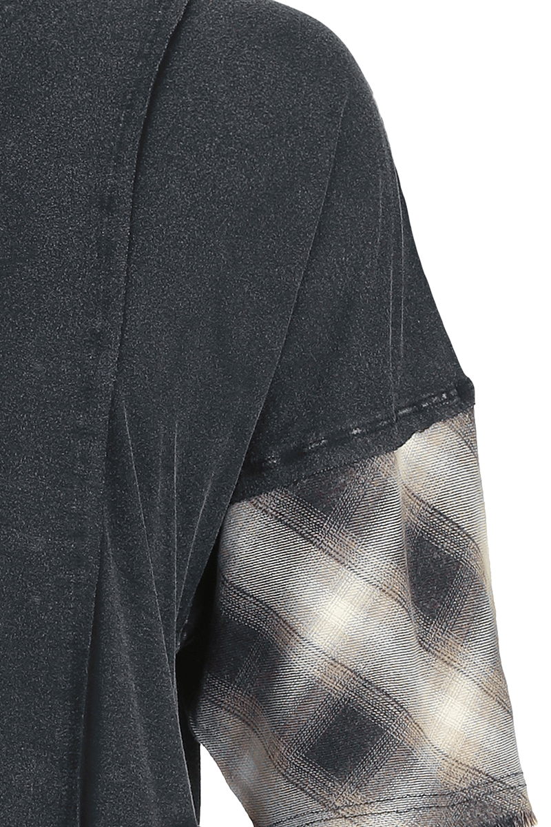 Thumbnail - Black Premium by EMP Essential check T-Shirt Oversize T-Shirt schwarz in L