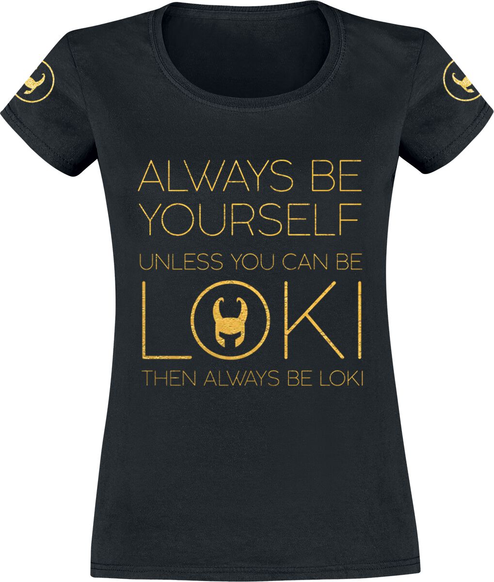 Loki - Marvel T-Shirt - Always Be Yourself - S bis XXL - für Damen - Größe XXL - schwarz  - Lizenzierter Fanartikel