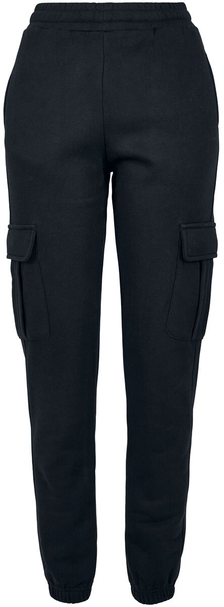 Image of Pantaloni di Urban Classics - Ladies High Waist Cargo Sweat Trousers - S - Donna - nero