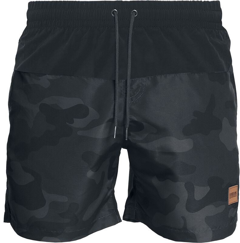 emp.de | "Block Swim Shorts" swimming shorts dark camo/black by Urban Classics