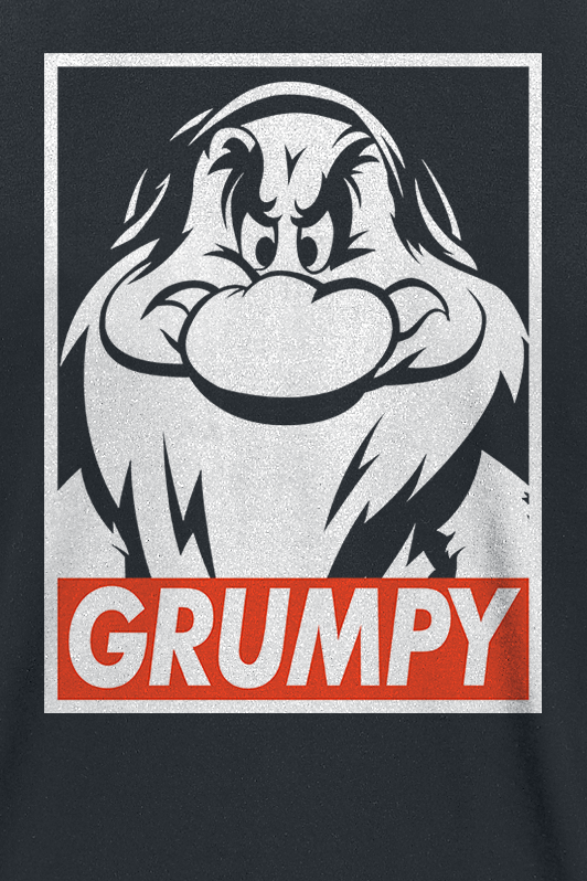 Schneewittchen und die sieben Zwerge Grumpy T-Shirt schwarz