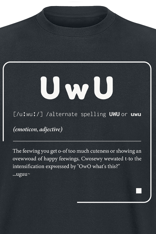Funshirt UwU Definition T-Shirt schwarz