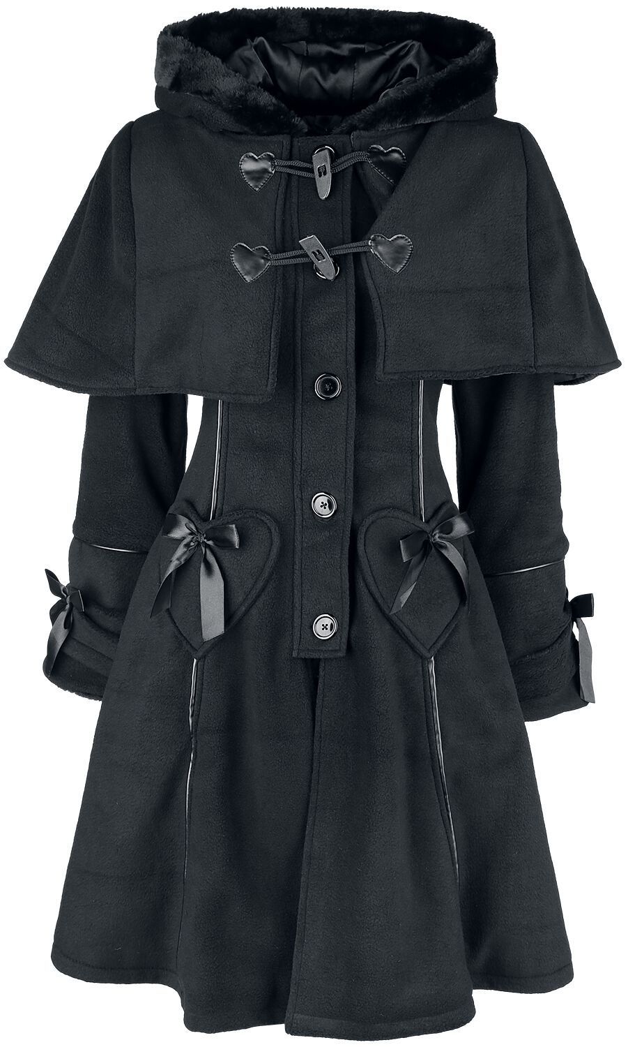 Poizen Industries Edelmina Coat Mantel schwarz in L